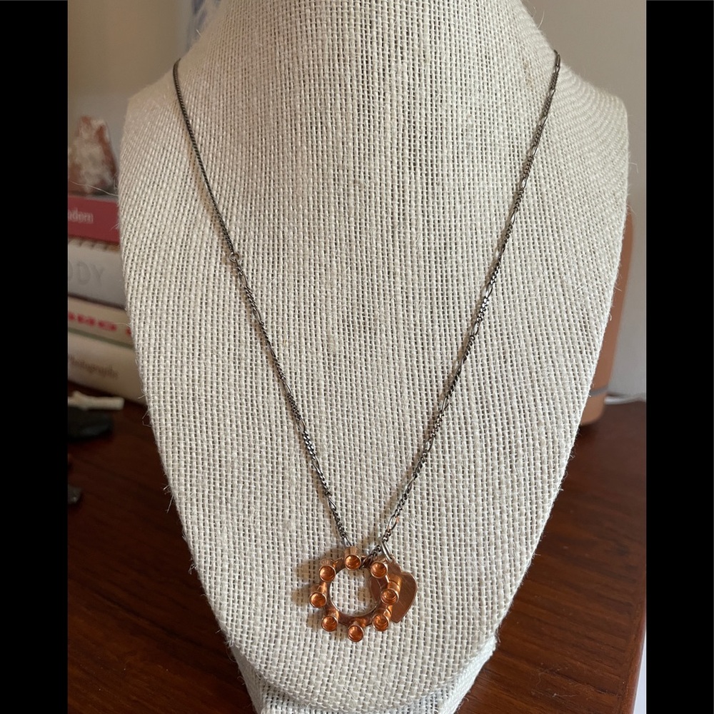 Bing Bang by Anna Sheffield Ring Cap Heart Charm Necklace